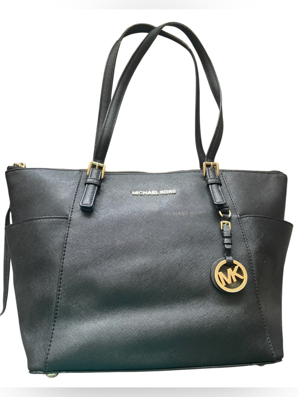 Michael Kors Black Travel Saffiano Leather Tote Bag